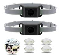Clavya Tags for Dogs, Clavya Natural Collar for Dog, Waterproof & 100% Natural Ingredients, Adjustable Size, Fits Every Dog, for Rain, Mud, River, Swim (2Pcs,Black)