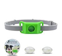 Clavya Tags for Dogs, Clavya Natural Collar for Dog, Waterproof & 100% Natural Ingredients, Adjustable Size, Fits Every Dog, for Rain, Mud, River, Swim (1Pcs,Green)