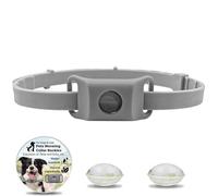 Clavya Tags for Dogs, Clavya Natural Collar for Dog, Waterproof & 100% Natural Ingredients, Adjustable Size, Fits Every Dog, for Rain, Mud, River, Swim (1Pcs,Gray)