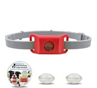 Clavya Tags for Dogs, Clavya Natural Collar for Dog, Waterproof & 100% Natural Ingredients, Adjustable Size, Fits Every Dog, for Rain, Mud, River, Swim (1Pcs,Red)