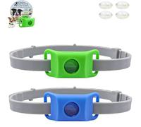 Clavya Tags for Dogs, Clavya Natural Tags Collar for Dog, 4 Months Long Lasting Protection Adjustable Size Pendant Tag, 100% Natural Ingredients, Waterproof (Blue+Green)
