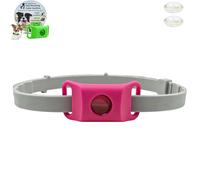 Clavya Tags for Dogs, Clavya Natural Tags Collar for Dog, 4 Months Long Lasting Protection Adjustable Size Pendant Tag, 100% Natural Ingredients, Waterproof, for Small Medium and Large Dogs (Pink)