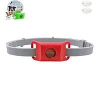 Clavya Tags for Dogs, Clavya Natural Tags Collar for Dog, 4 Months Long Lasting Protection Adjustable Size Pendant Tag, 100% Natural Ingredients, Waterproof, for Small Medium and Large Dogs (Red)
