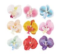 Claw Clips Flower, Flowers Hair Clip 9x, Anti-Slip Elegant Floral Barrettes, Hair Accessories, Ideal for Women Girls Daily Wear Holiday Styling, 3.74x3.54x0.91 Inches