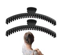Claw Hair Clips for Women, 2 Pack Small Portable Hair Claws, 4.72in Non Slip Banana Hairpins, Strong Grip Barrettes, Slim Bun Holders for Girls, Daily Styling, Thick, Outdoor