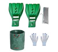 Claw Scoop for Leaves, Yard Debris Removal Rake with Telescopic Pole, Leaf Picker Grabber with Garden Bag and Gloves for Spreading Mulch and Collecting Outdoor Waste Efficiently