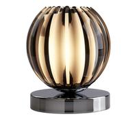 Claw Touch Lampe de table chromée en acrylique fumé et verre dépoli plaqué chrome