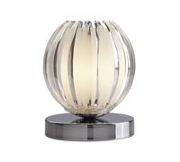 Claw Touch Lampe de table en acrylique transparent avec verre dépoli chromé