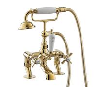 Clawfoot Robinet de baignoire avec douchette à main - Robinet mitigeur rétro pour baignoires classiques