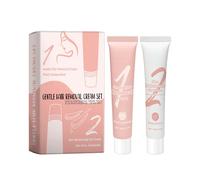 Clawrex Lot de 2 crèmes dépilatoires pour le visage, pour femme et gel à l'aloe vera, crème dépilatoire douce, hydratante pour la lèvre supérieure, le menton et les joues, épilation efficace