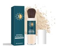 Clawrex Mineral Sunscreen Setting Powder, SPF 35 Poudre de protection solaire avec brosse, Loose Setting Powder, contrôle de l'huile, imperméable, protection solaire minérale pour le visage et le cuir