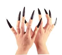 Claws de ongles faux ongles 10pcs flèches griffes anneaux cosplay pointes de doigt l'ongle fête Halloween Prop Claoues sorcière armure doigt les vampire gothique