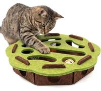 Clawsaver Box for Cats, 2026 New Claw Saver Box with 3 Jingle Balls for Indoor,Scratch Puzzle Nail File, Enrichment Toy for Cats Indoor Scratching