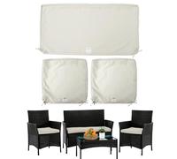 ClawsCover Lot de 3 Housses de Rechange pour Coussins de terrasse 4 pièces en rotin et Osier 3 Places - Housses résistantes à l'eau - Housses de canapé - 96 x 48 x 5 cm - Housses Uniquement