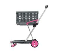 CLAX® Chariot à Main | Chariot de Transport | Chariot à Plate-Forme | Trolley | boîte Pliante Incluse | Rose