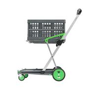 Clax® Trolley | Chariot Pliable | Chariot à Plateaux | Chariot de préparation de Commandes | INCL. boîte Pliante | Vert