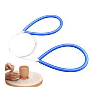 Clay avec poignée en caoutchouc pour guérir facile à entretenir fil de coupe argileuse, coupeur d'argile à fil, taille d'argile inoxydable 2 avec poignée en caoutchouc - Stru
