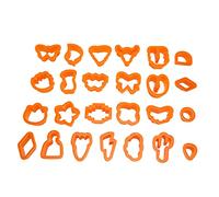Clay Cutters Set 25 PCS | Plastic Earring Making Tools with Comfort Grip | DIY Craft Cutters for Modeling Clay/Jewelry/Cake Decorating | Multi - Shape Design