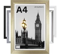 Clay Roberts A4 Photo Frame, Gold, Picture Frame, Certificate, Art Print Poster, 21cm x 29.7cm, Gold Frames, A4 Photo Collage Gallery Display