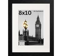 Clay Roberts Picture Frame 8 x 10, Black, Freestanding and Wall Mountable, 20 x 25 cm, 10x8 Picture Frames, Black 8x10 Photo Frames, 8x10 Photo Collage Gallery Display