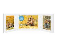 Clay Roberts Triple Photo Picture Frame 6 x 4 and 7 x 5 White, Holds 3 Photographs, Picture Frame, 10 x 15 cm, 6x4 Picture Frames, White 6x4 Photo Frames, 4x6 Photo Collage Gallery Display