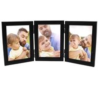 Clay Roberts Triple Photo Picture Frame 6 x 4, Black, Holds 3 Photographs, Picture Frame, 10 x 15 cm, 6x4 Picture Frames, Black 6x4 Photo Frames, 4x6 Photo Collage Gallery Display