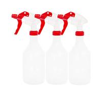 Clay Roberts Water Spray Bottles, Mist and Jet Settings, Pack of 3, Red, 750ml, Measuring Gauge, Red Spray Bottles, Cleaning, Gardening, Sprayer Bottle, Water for Cleaning