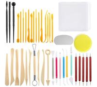 Clay Tools Kit, 40PCS Pottery Tools for Kids and Adults, Air Dry Polymer Clay Tools, Clay Sculpting Tools for Dotting