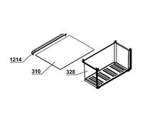 Clayette étagère en verre (repère 310) Réfrigérateur congélateur (4657042500 BEKO)