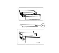 Clayette étagère en verre (repère 310) Réfrigérateur congélateur (5743757800 BEKO)