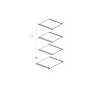 Clayette, étagère partie congélateur (repère 18) 360X295 mm Frigo, Réfrigérateur, Congélateur 0060854305P, 49120136 HAIER