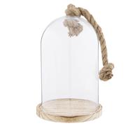 Clayre & Eef Cloche Ø 17x29 cm Bois Verre Rond