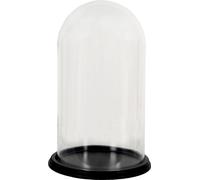 Clayre & Eef Cloche en verre Ø 23x38 cm Transparent Verre Bois Rond