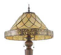 Clayre&Eef Lampadaire Tiffany DIAMOND, beige, Salon / Salle à manger, Verre, Tiffany, Lampadaire