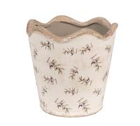 Clayre & Eef Pot céramique Beige Motif Olive 19x19x18cm