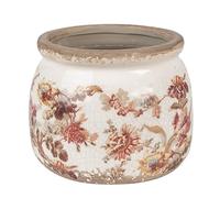Clayre & Eef Pot de Fleurs céramique Beige Rose 12x12x10cm