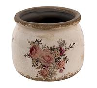 Clayre & Eef Pot de Fleurs Flowers céramique 10x10x9cm