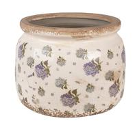 Clayre & Eef Pot de Fleurs intérieur céramique Beige Bleu 15x20x20cm