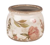 Clayre & Eef Pot de Fleurs intérieur céramique Beige Rose 10x12x12cm