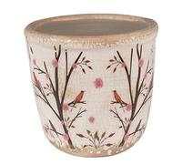 Clayre & Eef Pot de Fleurs Marron Rose céramique 11x10x10cm