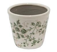 Clayre & Eef Pot de Fleurs Vert Beige céramique 12x10cm