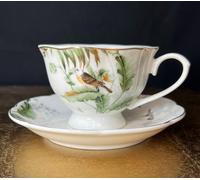 Clayre & Eef Tasse À Café Avec Sous-Tasse Floral Tropique 220ml 2 Pièces NEU