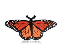 Clayton Jewelry Labs - Broche en émail dur en forme de papillon monarque, chenille, chrysalis, Fer Fer à repasser Émail, Sans pierres précieuses - Grès - Sans pierres précieuses