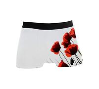 CLAYU Boxer extensible taille basse pour homme coquelicot (1 pièce, taille S), 1 couleur, XL