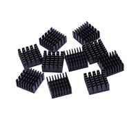 ClAZTyict 10 Dissipateur De Chaleur Radiateur en Aluminium Noir pour Radiateur, 20 Mm X 20 Mm X 10 Mm