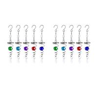 ClAZTyict 10 Pièces Spirale Carillons éoliens Boule de Cristal Vent Spinner Pendentifs Crochet Rotatif Vent Carillon Queue pour Maison Jardin Cour Décoration