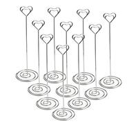 ClAZTyict 10Pcs 8,6 Pouces Grand Place Porte-Cartes Coeur Forme Titulaire Nombre De Titulaires De Stands Photo Photo Note Clip Mémo Pour Mariage