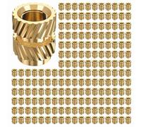 ClAZTyict 1200 PièCes M3X5.7-OD4.6 Filetage Moleté en Laiton Fileté Chaleur Ensemble RéSistant à la Chaleur InséRer ÉCrou D'Encastrement pour Imprimante 3D