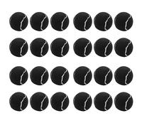ClAZTyict 24 Pièces Séries/Paquet Balles de Tennis Balles D'Entraînement élastiques Résistantes à l'usure 66mm Dames Débutants Pratiquent la Balle de Tennis, Noir