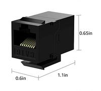 ClAZTyict 25 Pcs Rj45 Coupleur Cat6 Jacks Inline Coupleur à Insert Coupler
